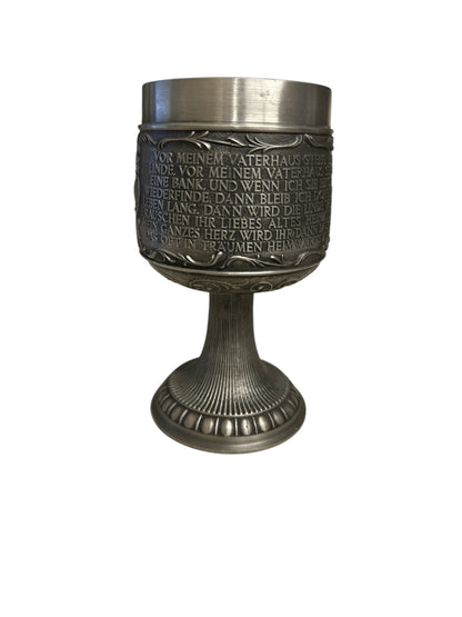 Vintage Pewter Wine Goblet Chalice Cup by RB-VOGEL Germany