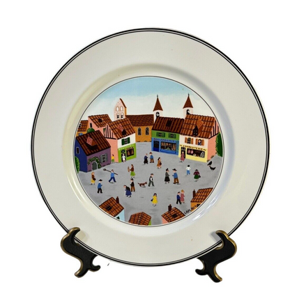 Villeroy & Boch Design Naif Laplau Luxembourg Lunch Plate 8.25'' Vtg 1990's