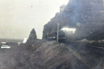 Antique RPPC 1907 posted half penny Great Britain stamp Tunnel Tether stake down