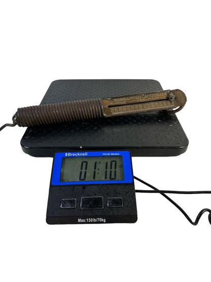 Vintage  Antique Pelouze Mfg. Co. Chicago 150 lb. Hanging Scale Spring Brass