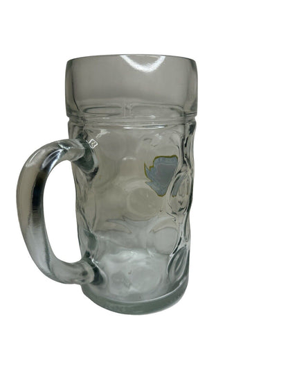 Paulaner Munchen German Beer Stein Dimple Glass Large 1 Liter Mug Nice Condition