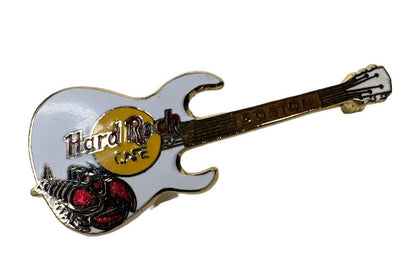 Vtg Hard Rock Cafe Gibson Guitar Pin Boston MA