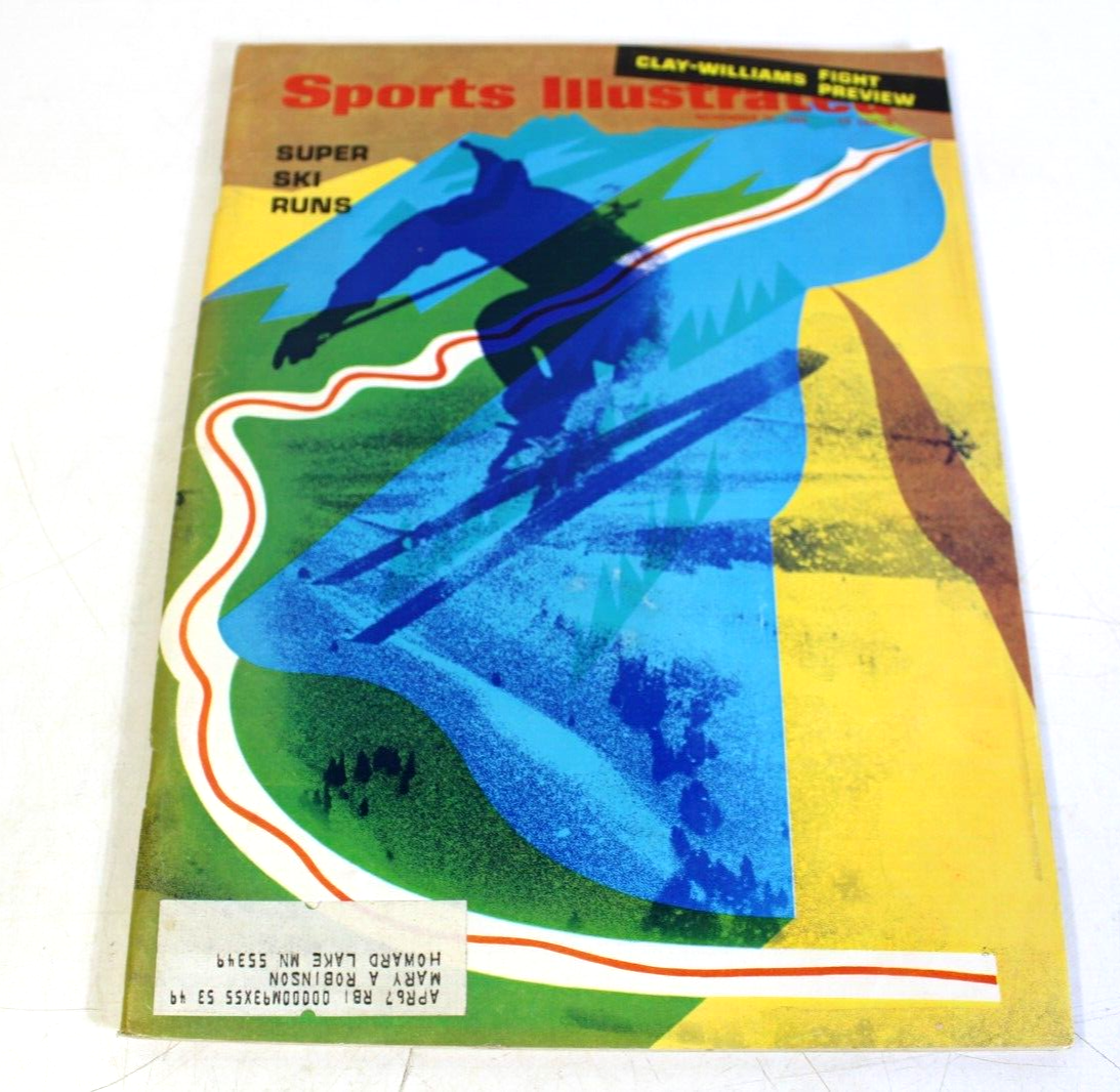 Sports Illustrated Magazine Nov. 14, 1966 Super Ski Runs & Clay-Williams fight