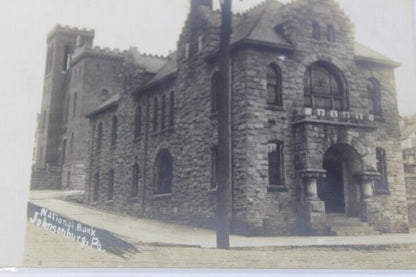 Antique RPPC 1900's  Unposted Real Photo Post Card National Bank Johnsonburg Pa