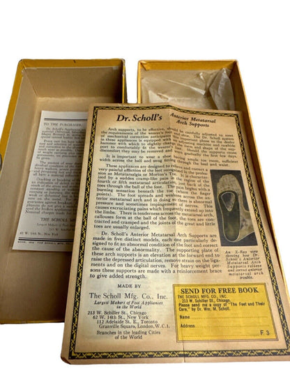 Lot Of 3 1930's Dr Scholl's & TIZ For Tender Feet Vtg Foot Advertising Boxes