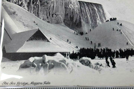 Antique RPPC Photo 1906 unposted Postcard The Ice bridge Niagara Falls
