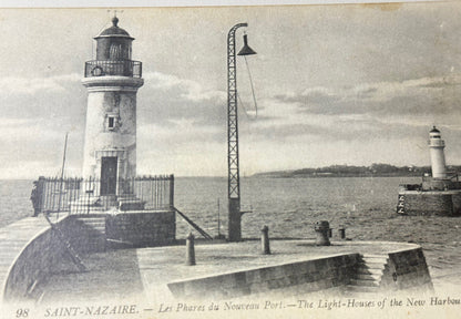 Antique Sainte-Nazaire Norwegian Lighthouse Post Unposted Postcard