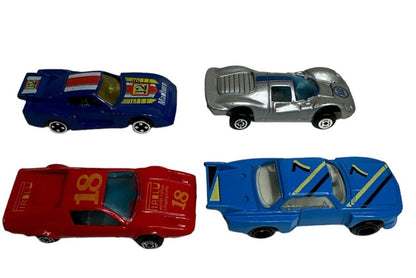 Lot Of 4 Diecast Sports Racing Car’s Vtg 1970s Mixed Lot 1/64 Made In HONG KONG