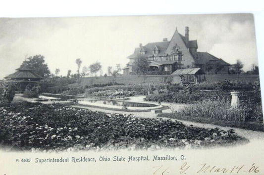 Antique RPPC 1906 unposted Superintendent Residence Ohio State Hospital
