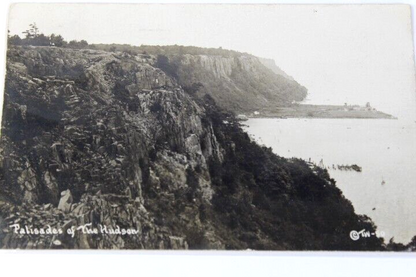 Antique RPPC 1914 unposted Real Photo Post Card Palisades of the Hudson N.Y.