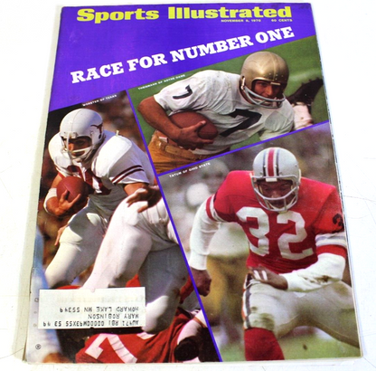 Sports Illustrated Magazine November 9 1970 Race for Number One College Football