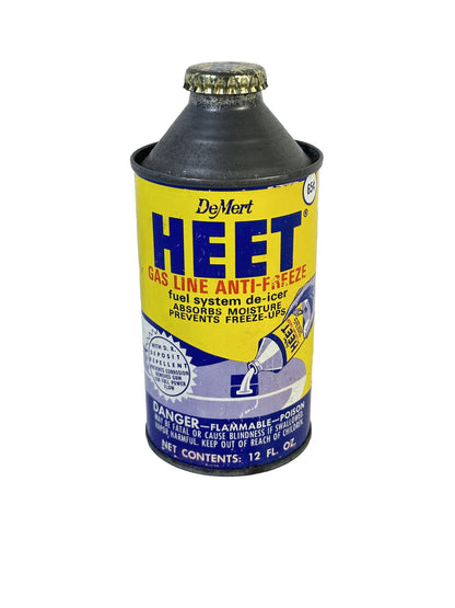 Vintage 1940s Heet DeMert Anti-Freeze Tin Can Never Opened