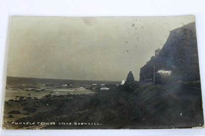 Antique RPPC 1907 posted half penny Great Britain stamp Tunnel Tether stake down