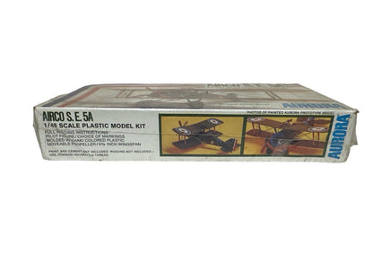 Vtg 1976 Aurora Model Kit Airco S.E. 5A 1/48th Scale No. 755 NOS Sealed