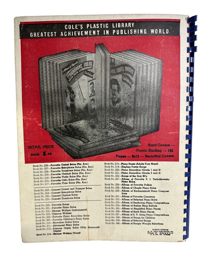 Vintage Album Of Favorite Barber Shop Ballads Cole Edition