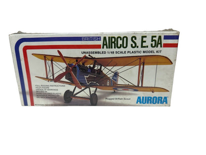 Vtg 1976 Aurora Model Kit Airco S.E. 5A 1/48th Scale No. 755 NOS Sealed
