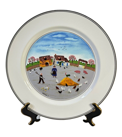 Villeroy & Boch Design Naif Laplau Luxembourg Lunch Plate 8.25'' Vtg 1990's