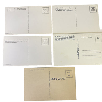 Lot Of 5 Vintage Airline Aircraft  Unposted 1930’s Eastern Airlines