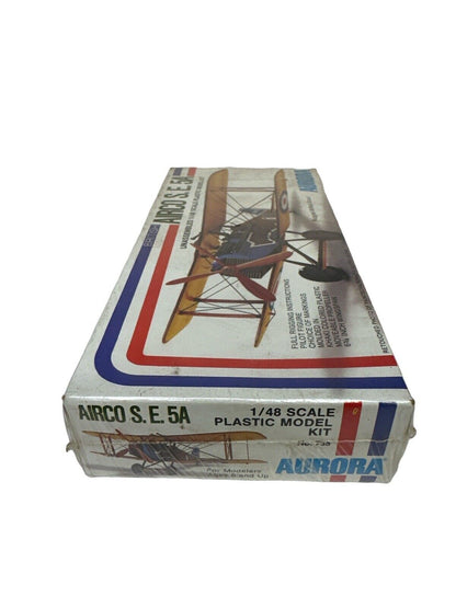 Vtg 1976 Aurora Model Kit Airco S.E. 5A 1/48th Scale No. 755 NOS Sealed