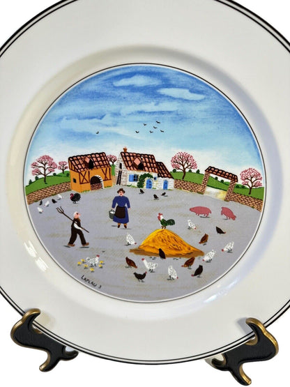 Villeroy & Boch Design Naif Laplau Luxembourg Lunch Plate 8.25'' Vtg 1990's