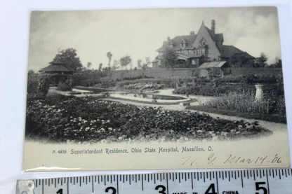 Antique RPPC 1906 unposted Superintendent Residence Ohio State Hospital