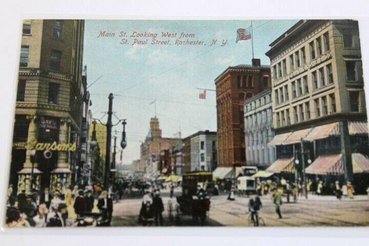 Antique Pioneer Postcard unposted 1897 Main Street Rochester N.Y.