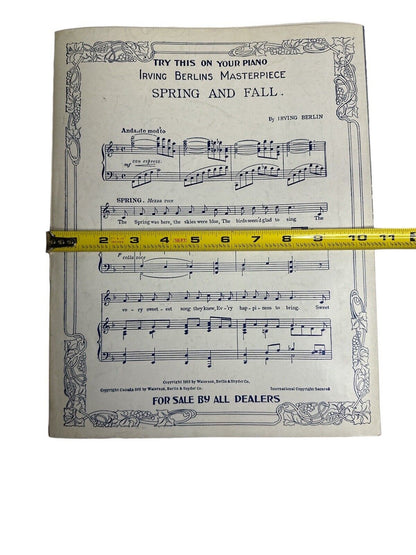 The Ragtime Soldier Man by Irving Berlin  1912 antique sheet music