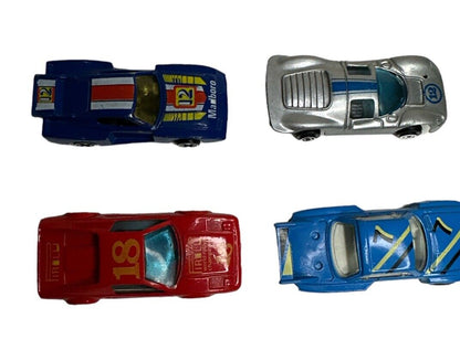 Lot Of 4 Diecast Sports Racing Car’s Vtg 1970s Mixed Lot 1/64 Made In HONG KONG
