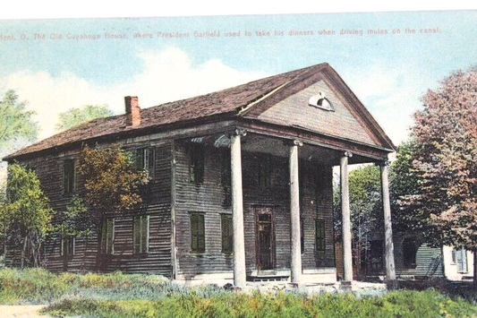 Antique Photo-Lithograph Postcard 1910 President Garfield's Old Cuyahoga House