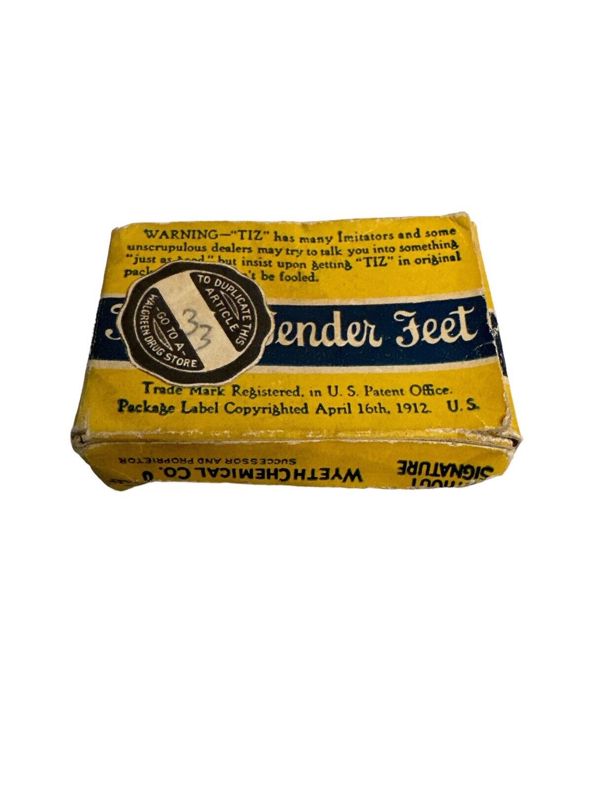 Lot Of 3 1930's Dr Scholl's & TIZ For Tender Feet Vtg Foot Advertising Boxes