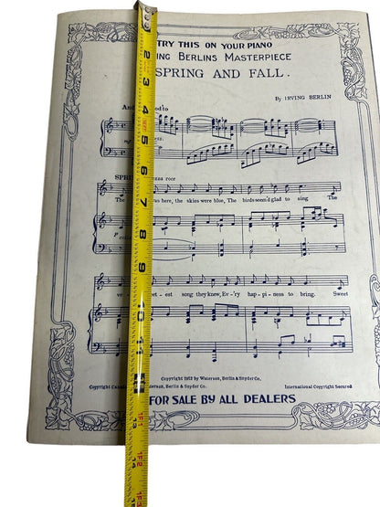The Ragtime Soldier Man by Irving Berlin  1912 antique sheet music