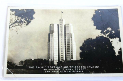 Antique RPPC Photo 1907 Postcard The pacific Telephone and Telegraph Company CA