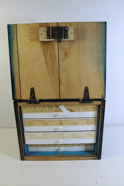 Old Antique Vintage General Store Glass Wood Advertising Display plus 4 Drawer lockable backend 1900s