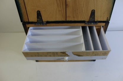 Old Antique Vintage General Store Glass Wood Advertising Display plus 4 Drawer lockable backend 1900s